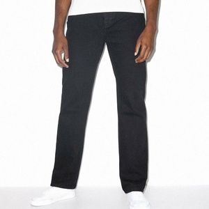 American Apparel Mens Black Straight Jean - size 32/34